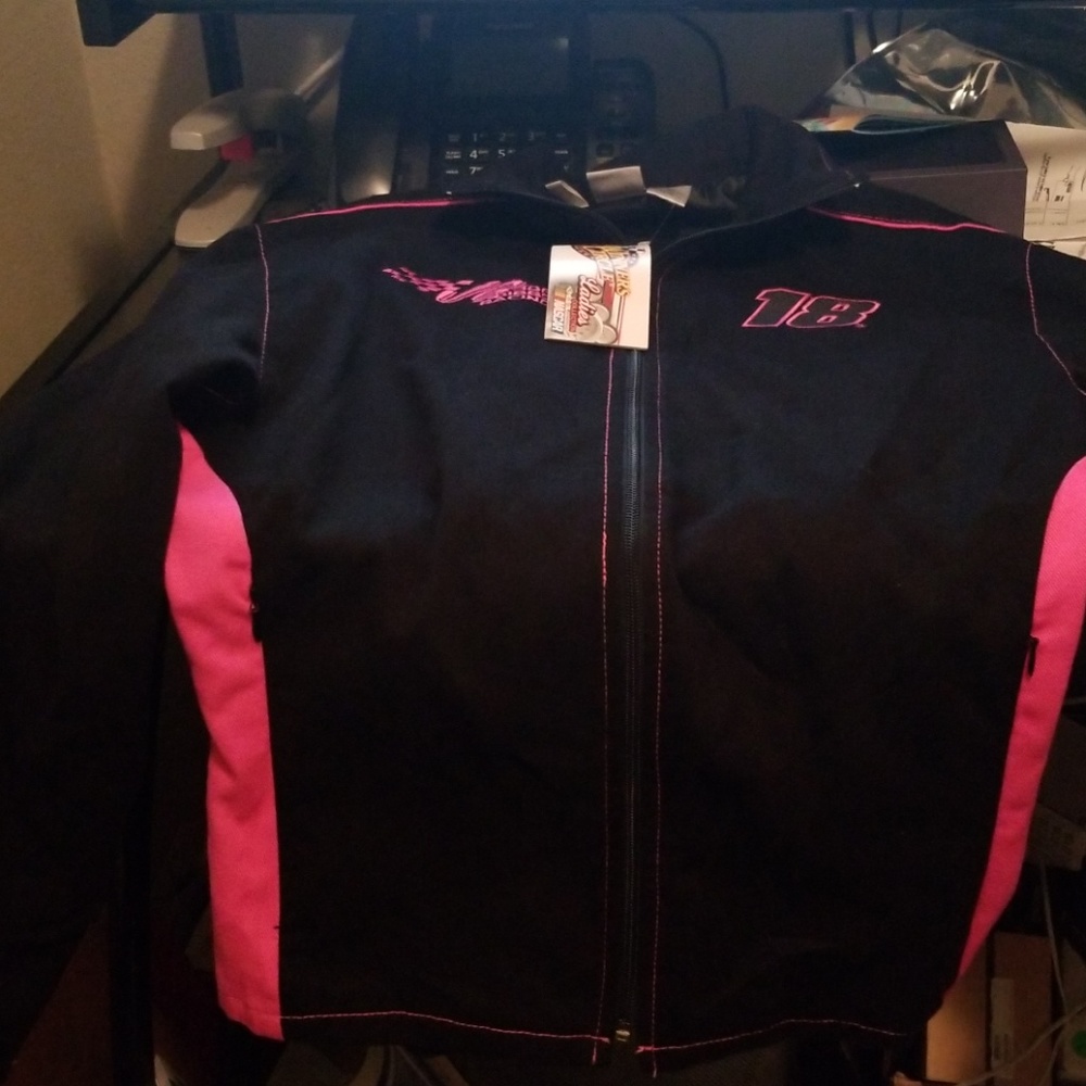 Nascar m&m's Kyle Busch womens jacket pink